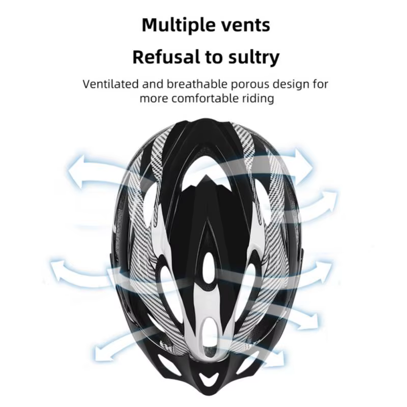 Casque Texture fibre de carbone adulte vtt VTT équipement de cyclisme sécurité vélo moto chapeau casquettes femme mâle EPS mousse