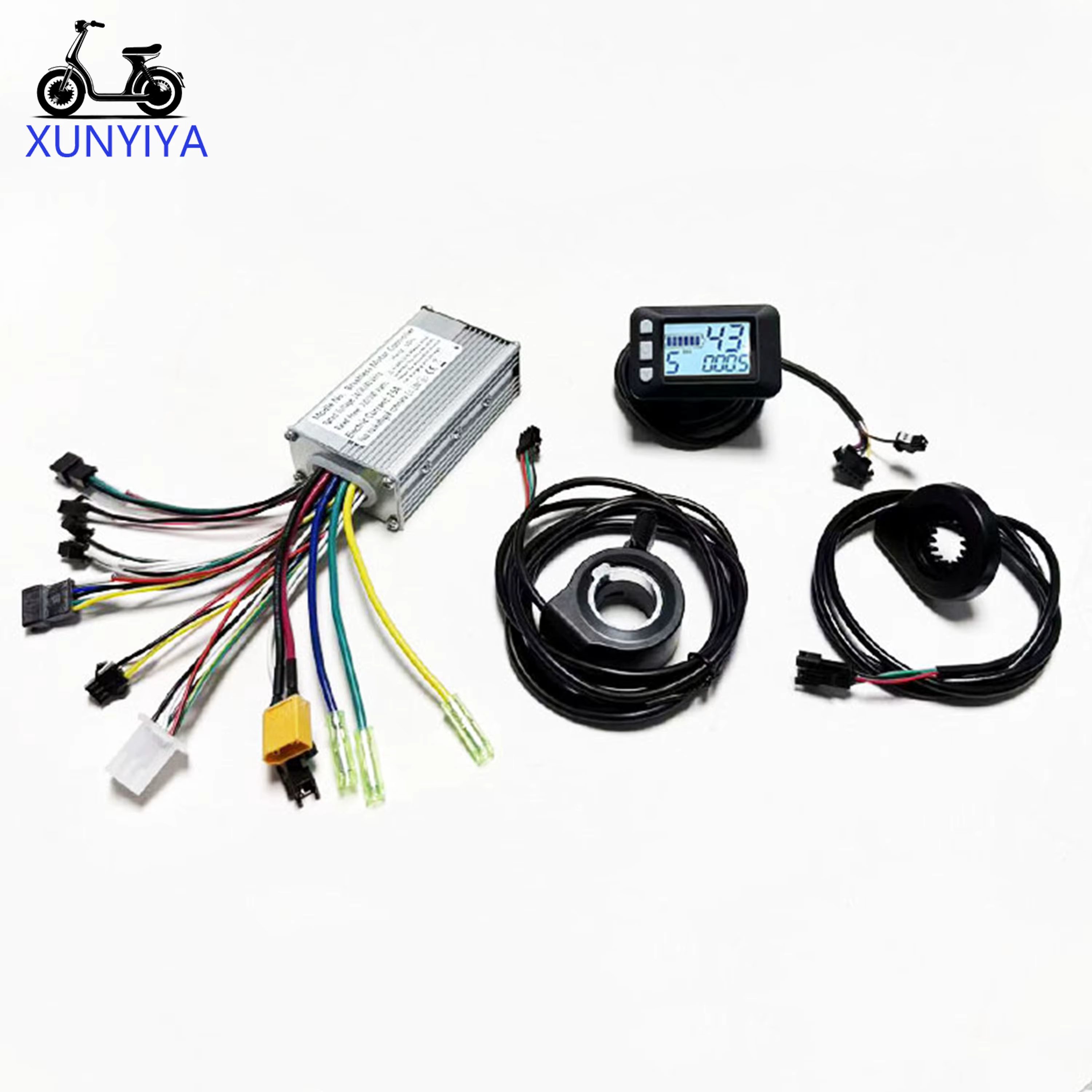 Contrôleur de moteur sans balais pour vélo électrique 25A 24V/36V/48V 350W-500W avec accélérateur P.A.S
