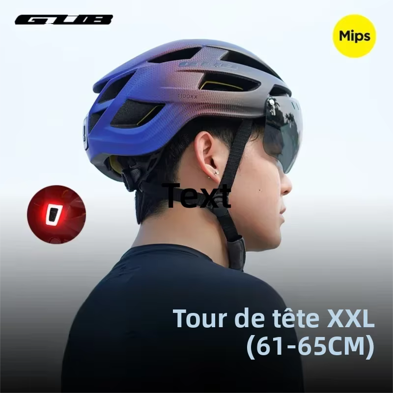 GUB 61-65 cm casque de vélo de route avec feu arrière MIPS vtt