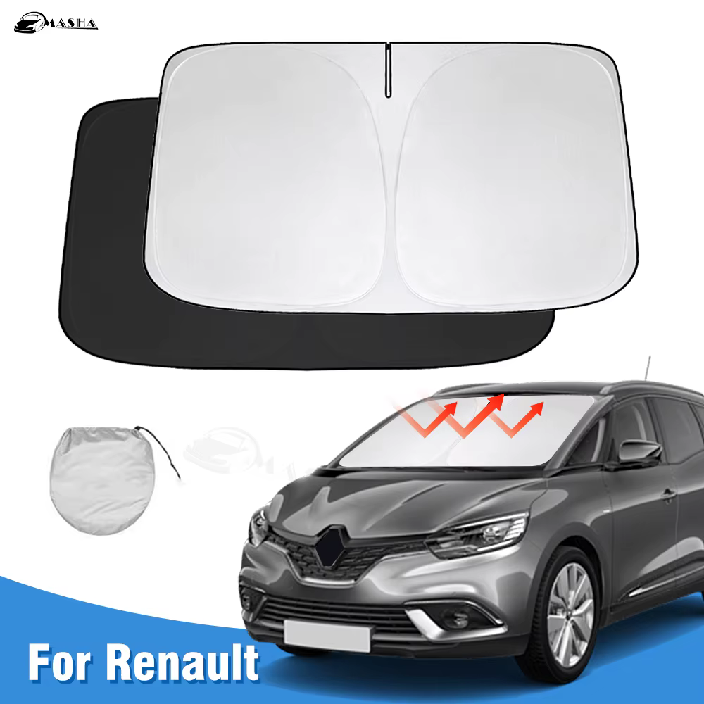 Pare-soleil de pare-brise pliable pour Renault Scenic Grand Scenic 2013-2023, couverture de voiture, blocs de protection contre les rayons UV