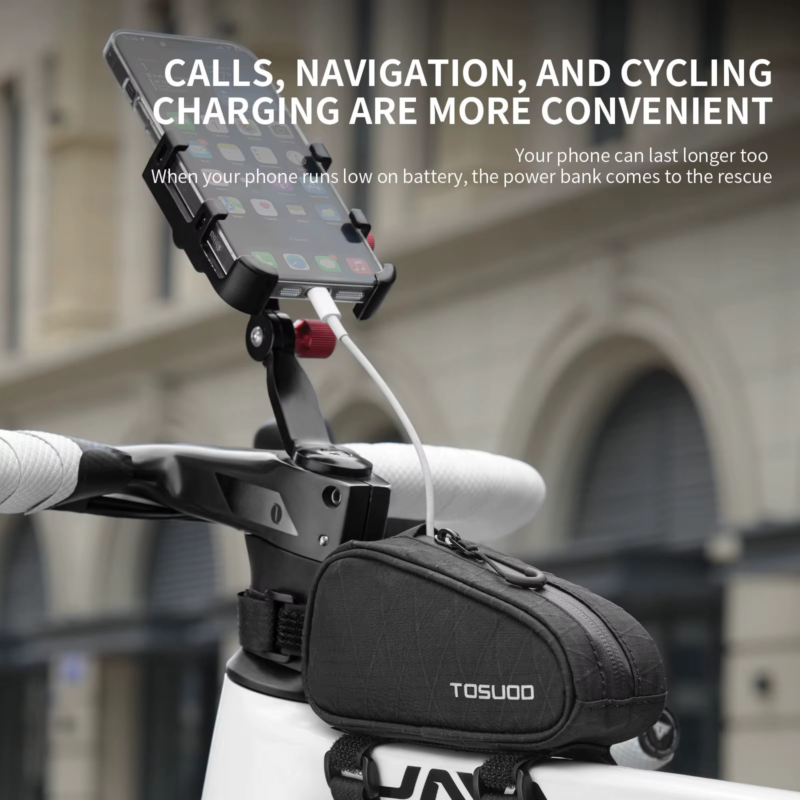 Sacoche de cadre portable TOSUOD pour VTT et vélo de route – Accessoire de cyclisme