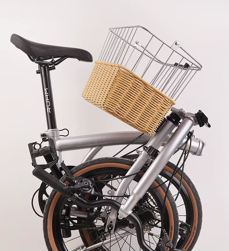 Panier de vélo tissé amovible
