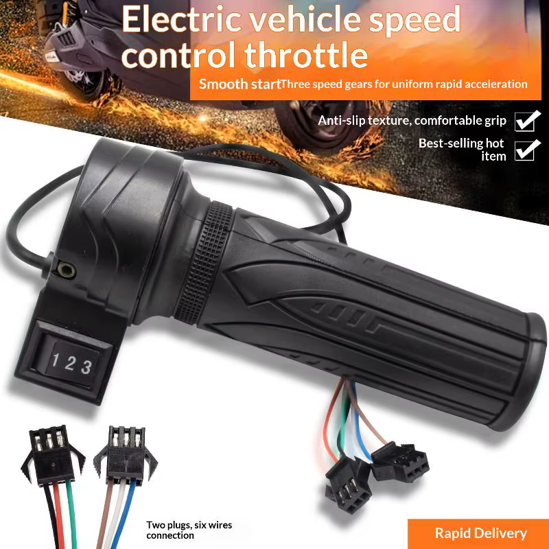 Poignée d'accélérateur à commande de vitesse pour vélo électrique 3 vitesses