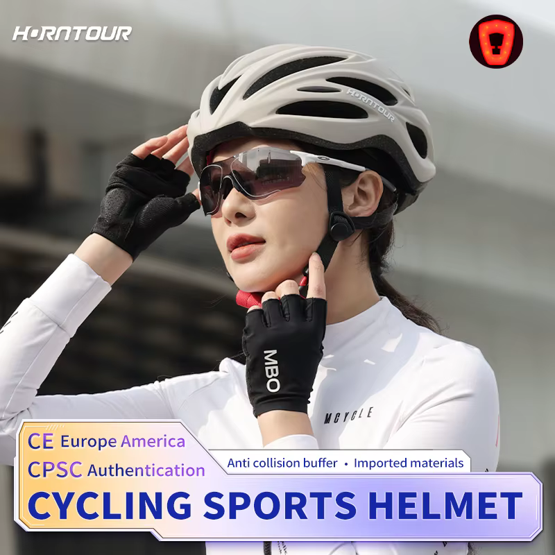 Horntour nouveau casque de vélo avec feu arrière ultraléger