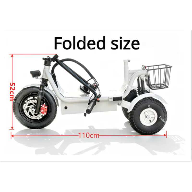 Mini Tricycle électrique pliable de 10 pouces pour adultes