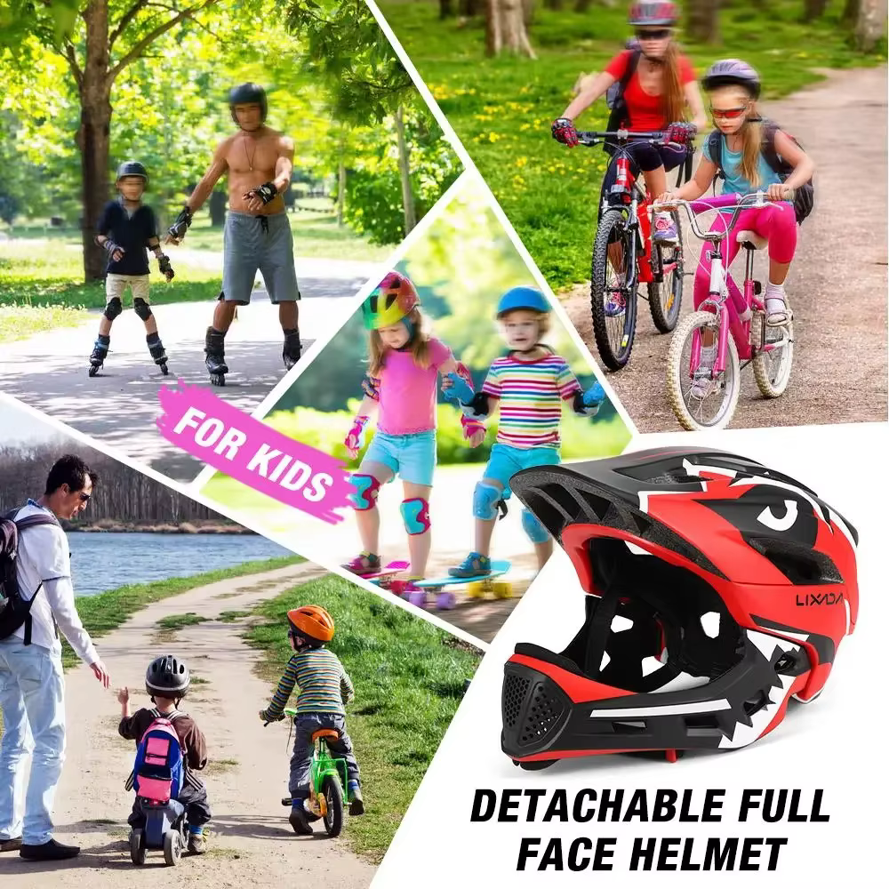 Casque de vélo intégral amovible pour enfants