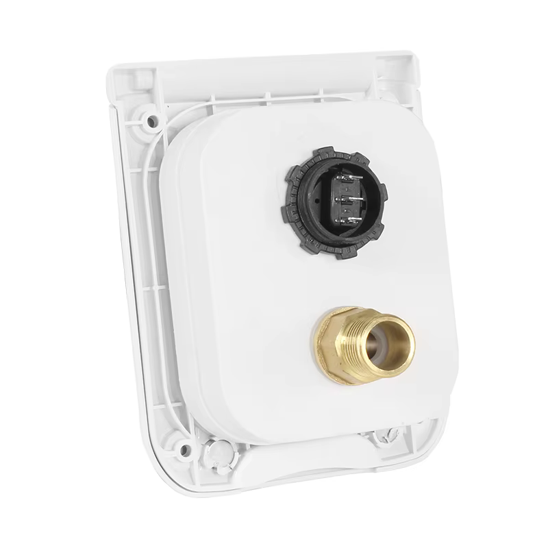 TYCRUCTWIsolliciter-Sortie d'Eau Externe/Port de Remplissage, Accessoires de Caravanes, RV, Raccordement d'Eau Douce, Filtre de Trappe, Couvercle Verrouillable
