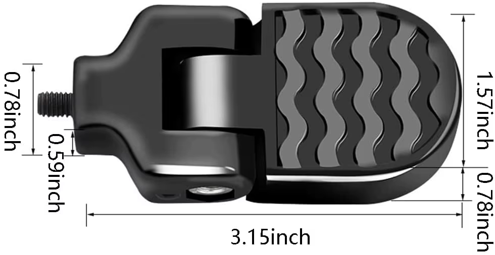 1 paire de Mini pédales arrière de vélo en alliage d'aluminium repose-pieds pliant