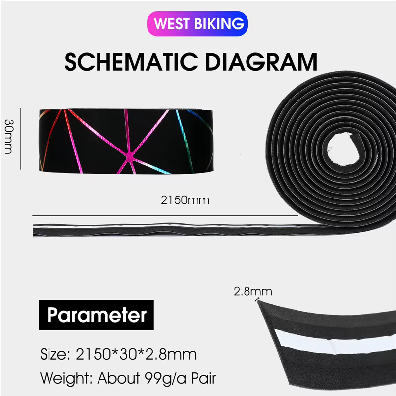 WEST BIKING – bande de guidon de vélo souple EVA PU