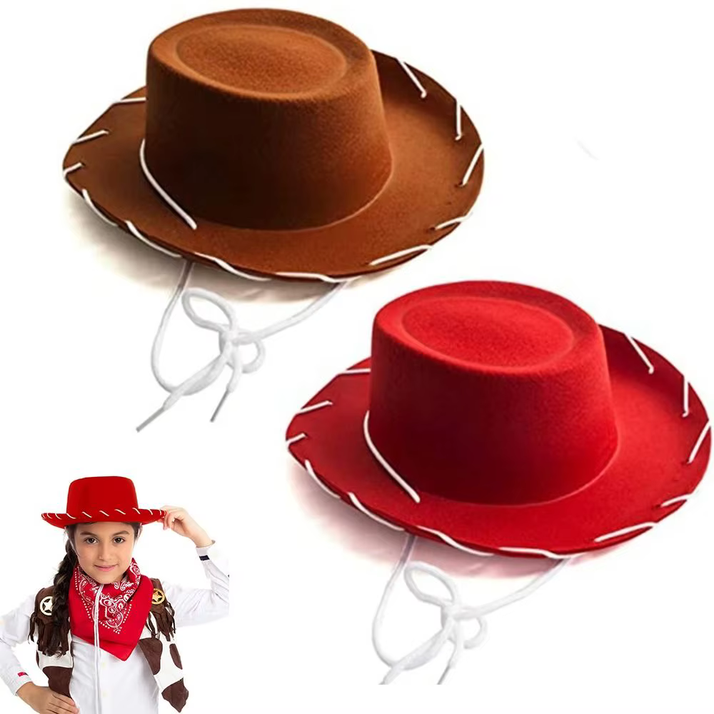 Chapeau de cowboy amusant, accessoire de performance, costume de cosplay, chapeau de cowgirl réglable, accessoire de déguisement, chapeau de princesse en feutre pour femme