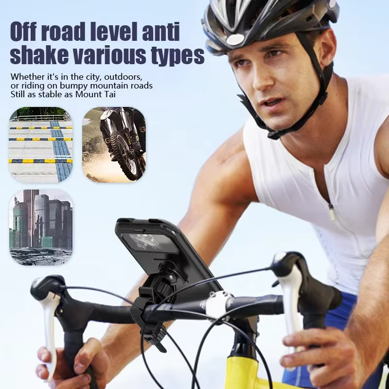 Support de téléphone portable étanche pour vélo électrique d'extérieur 360° °