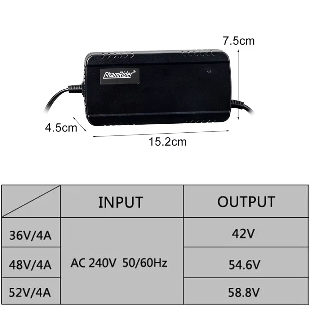 Chargeur de batterie au Lithium 36V 42V 48V 54.6V 52V 58.8V