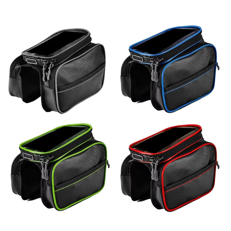 Pochette pour Tube supérieur vélo, sacoche support vélo avec écrans tactiles