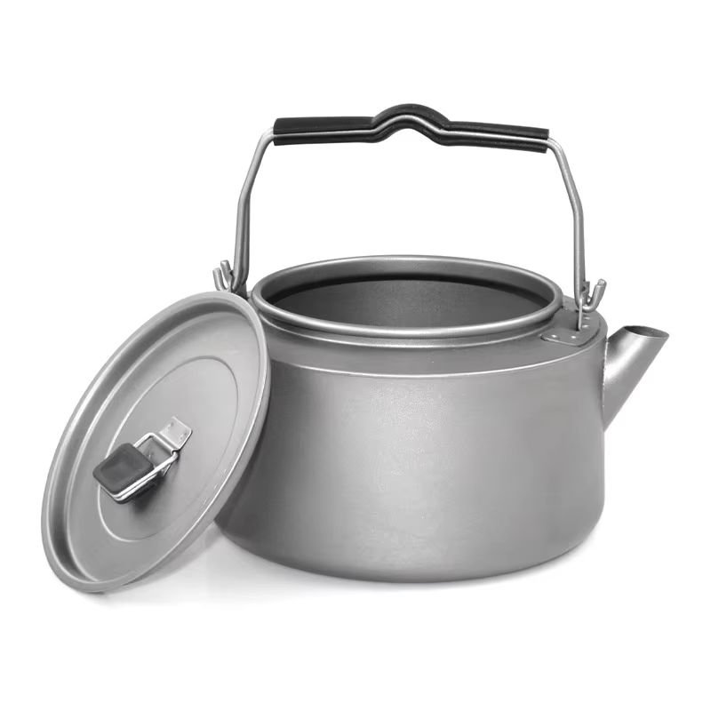 Bouilloire en titane, légère, pliable, épaisse, durable, de qualité alimentaire, pour le camping en plein air et la maison