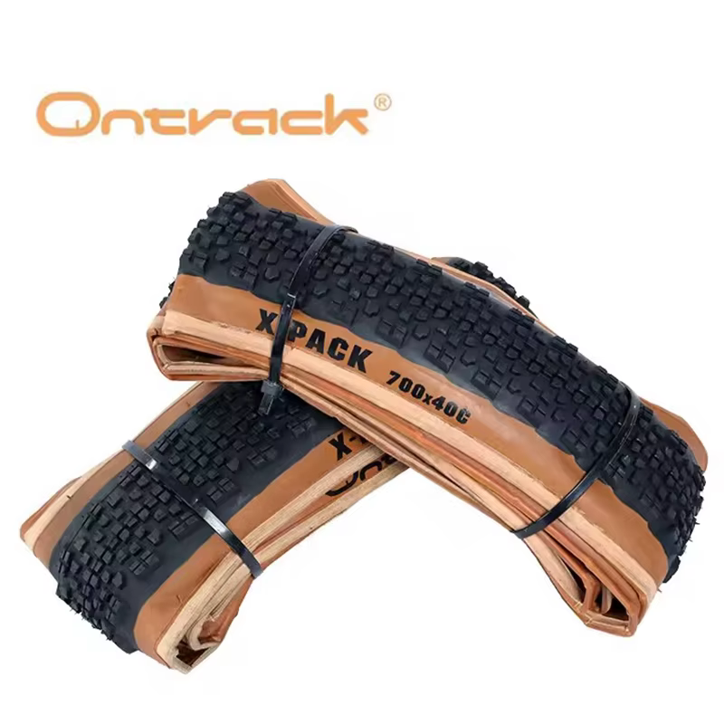 ONTRACK Pneu Pliant GRAVEL 700X38C 700X40C 700X45V X-PACK 30TPI PEAU MARRON PARED NOIR