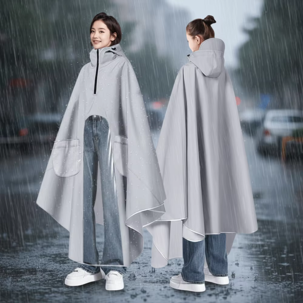 Imperméable épais pour Scooter électrique, imperméable, coupe-vent, col haut, conception visuelle, imperméable pour une seule personne