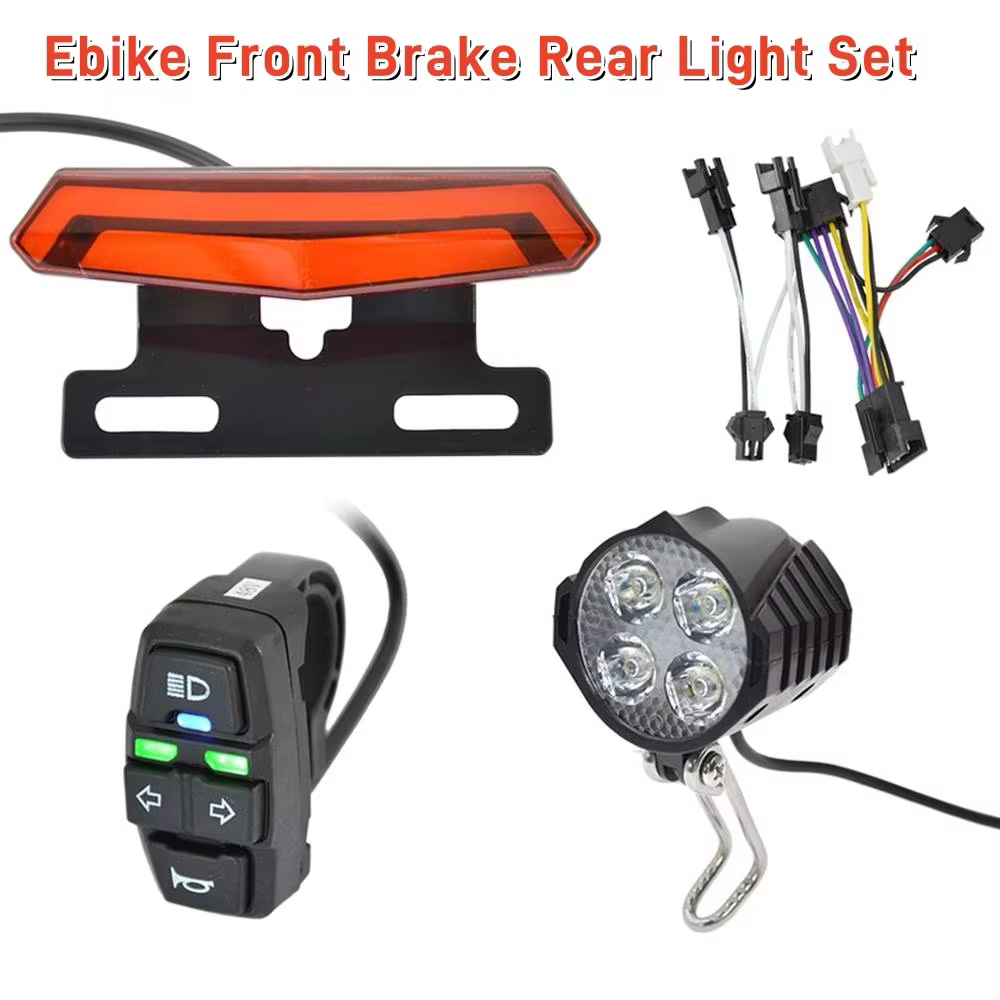 Kit de feux avant et arrière pour vélo électrique 24V-48V
