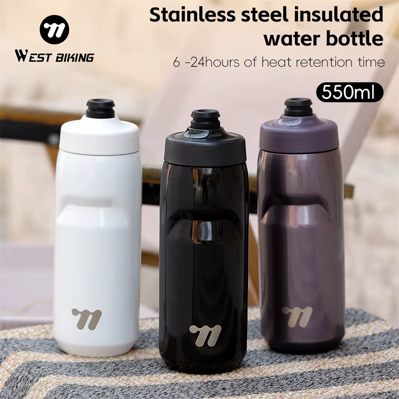 Bouteille d'eau pour vélo en acier inoxydable WEST BIKING