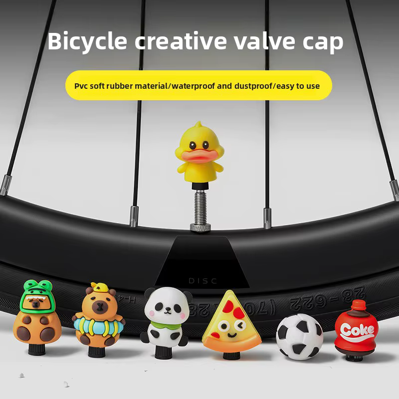 Capuchon de valve de vélo mignon en forme de dessin animé