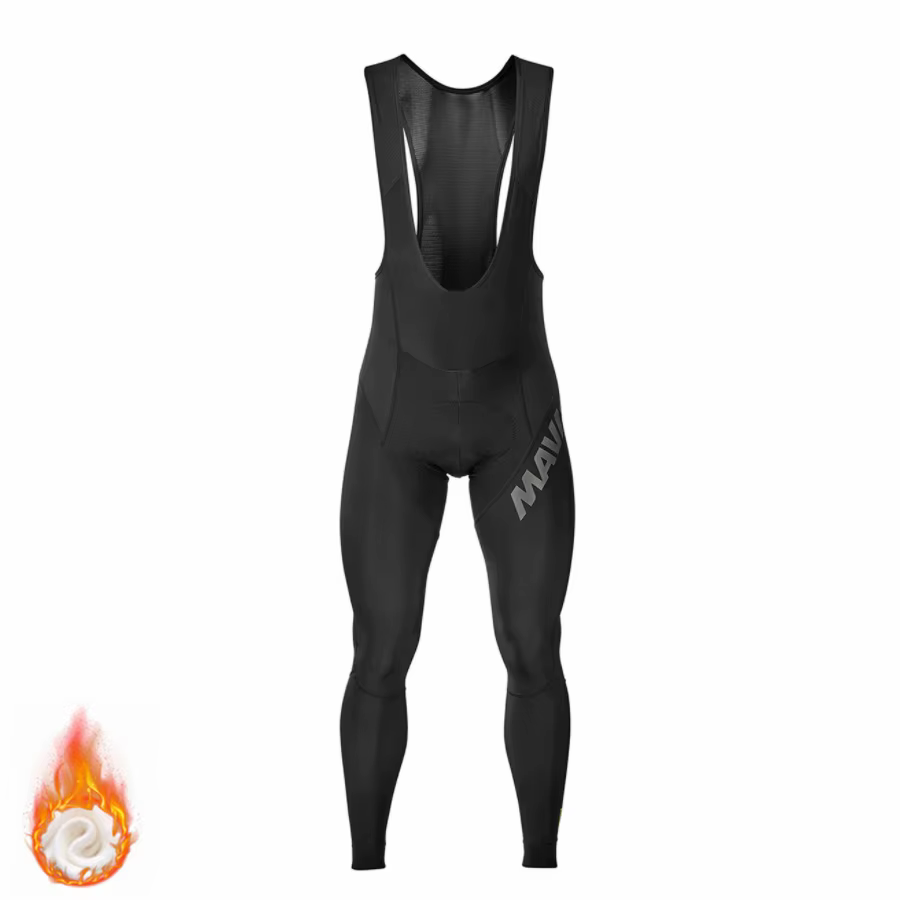 Nouveau 2024 chaud hiver thermique polaire cyclisme longs vélo bavoir pantalon 19D Gel Pad vélo bavoir collants vtt hommes Ropa Ciclismo