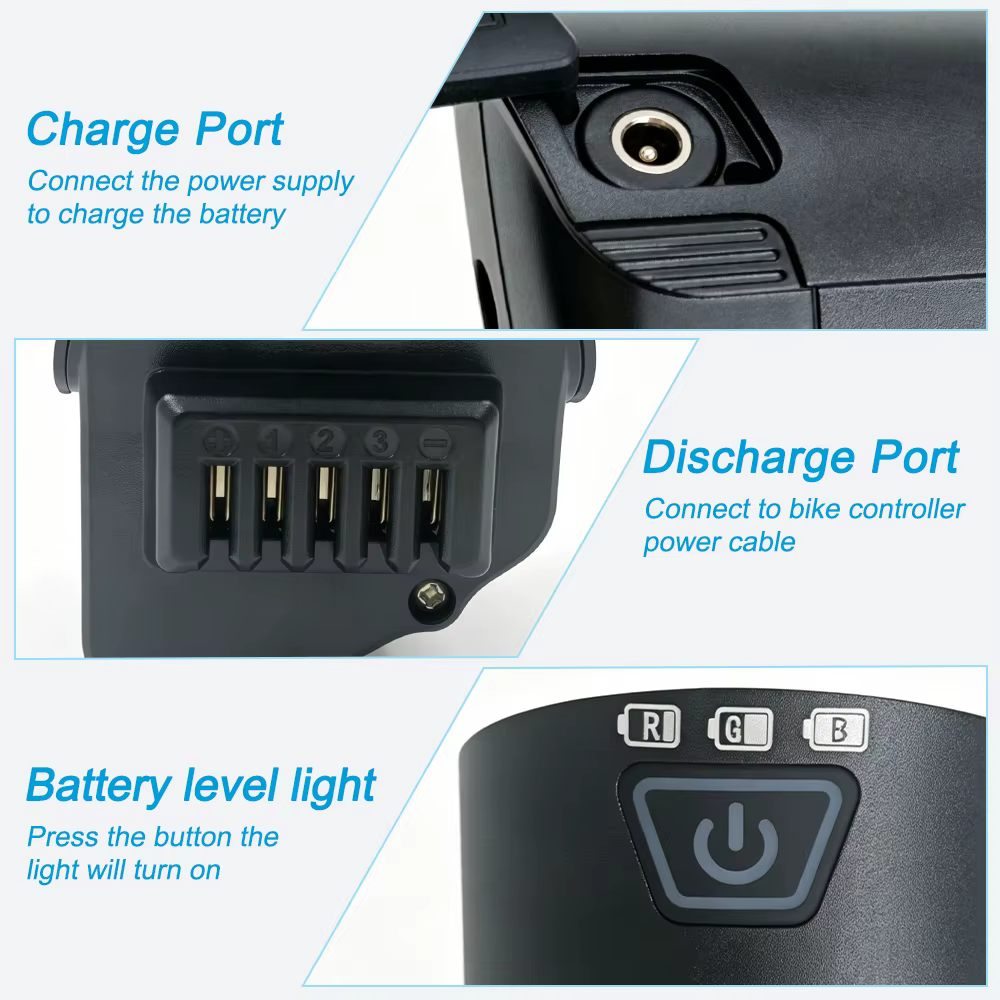 Batterie de vélo électrique amovible intégrée 36V 48V 13Ah 14Ah 17.5Ah pour Touroll J1 Trekking Actbest Cores Jasion EB5 Roamer ST EBike