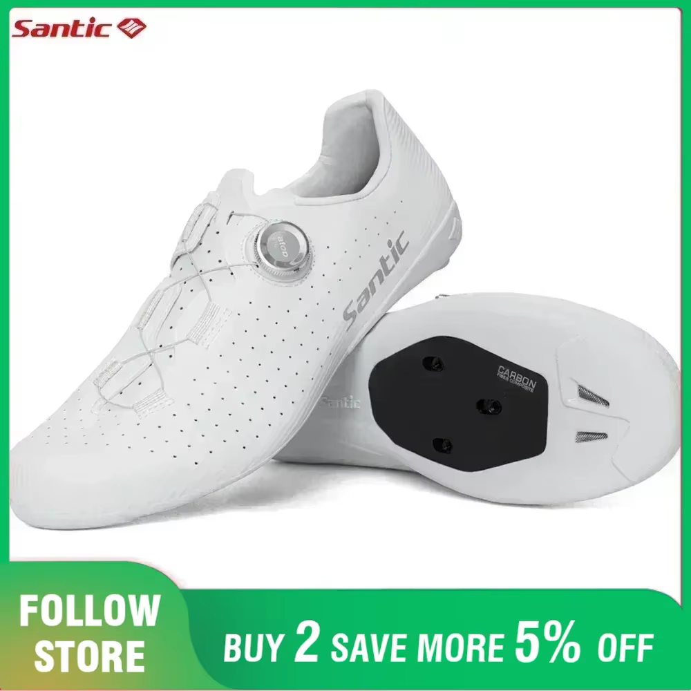 Santic chaussures de cyclisme en Fiber de carbone vêtements de plein air résistant baskets d'équitation sur route unisexe hommes femmes réglable Pro course chaussure de vélo