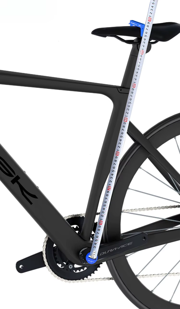 Outil de mesure de la hauteur du coussin de siège de vélo de route et vtt
