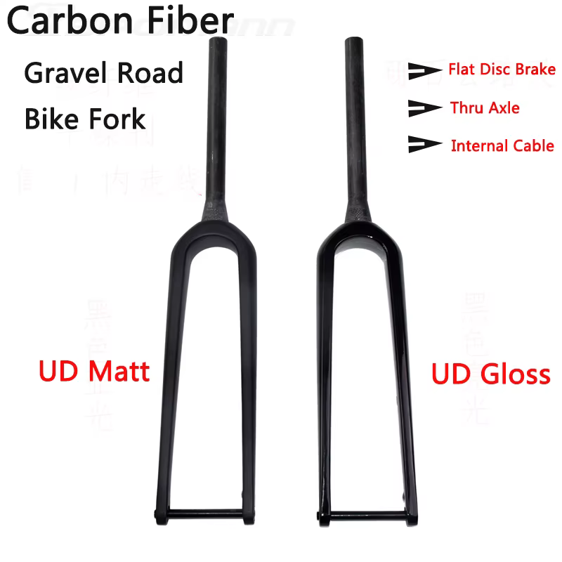 Nouvelle fourche de vélo de route/gravel/cyclocross 700C en fibre de carbone intégrale