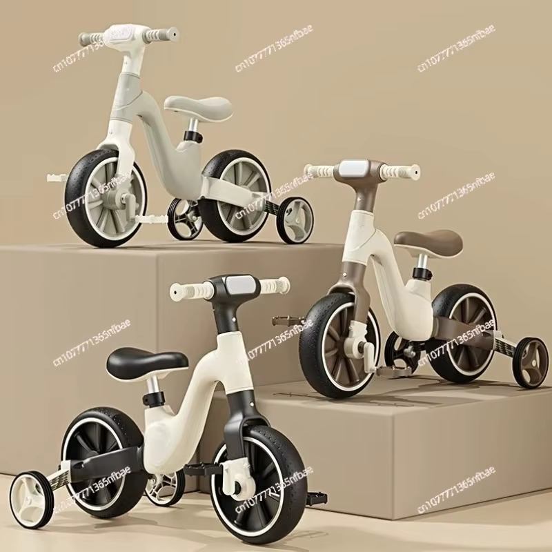Tricycle multifonctionnel pour enfants, draisienne avec musique et lumière, trotteur bébé, vélo à pousser, vélo d'apprentissage à pédales pour enfants