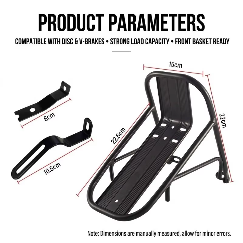 Porte-bagages avant en alliage d'aluminium pour VTT et vélo de route