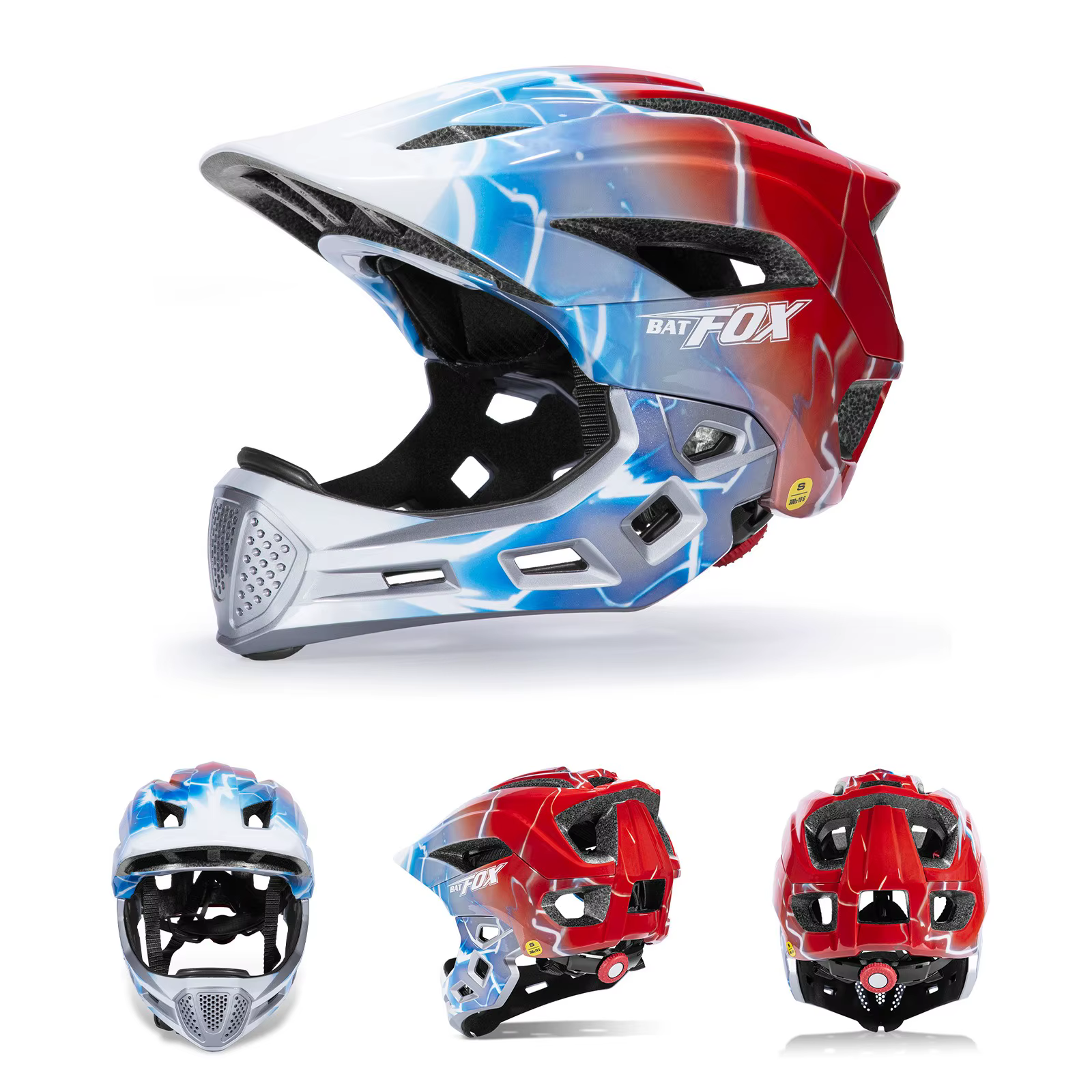 Casque de vélo intégral BATFOX pour enfants