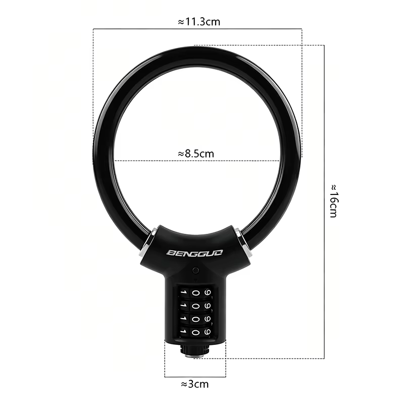Antivol à combinaison 4 chiffres pour vélo - Cadenas universel robuste pour VTT/trottinette/moto - Protection