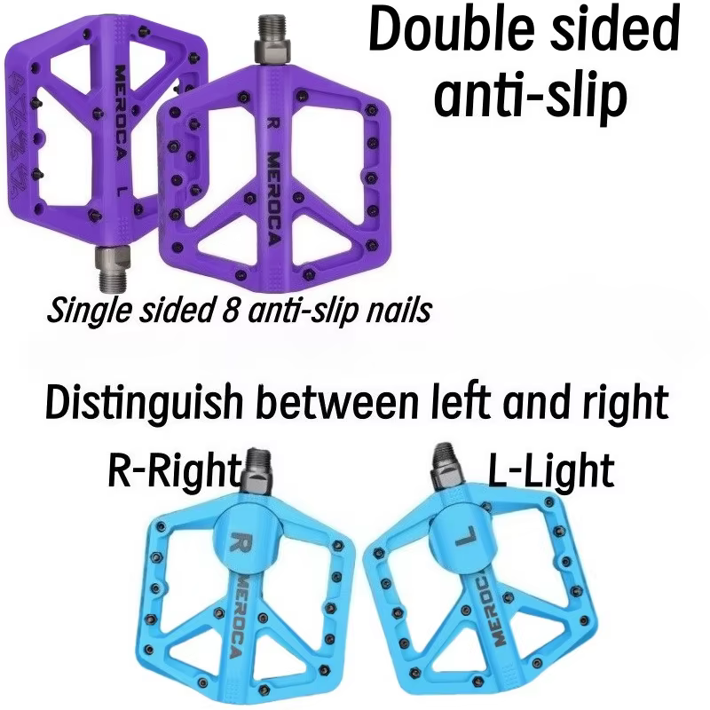 Pédales de vélo en Nylon rouge violet Orange Bianchi rose vert 14mm roulement ultraléger large pédale pour XC Bmx