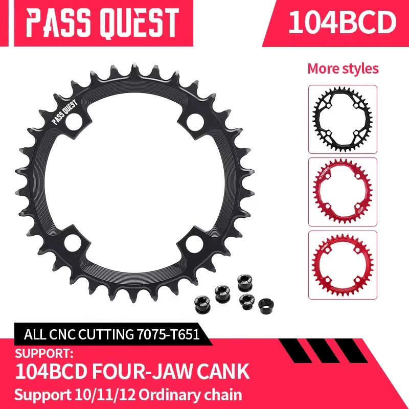 PASS QUEST 104 bcd plateau large étroit rond 30/32/34/36/38T pour M780 M610 670 pour Sram X0 X7 X5 X9 roue à chaîne de vélo 12 vitesses