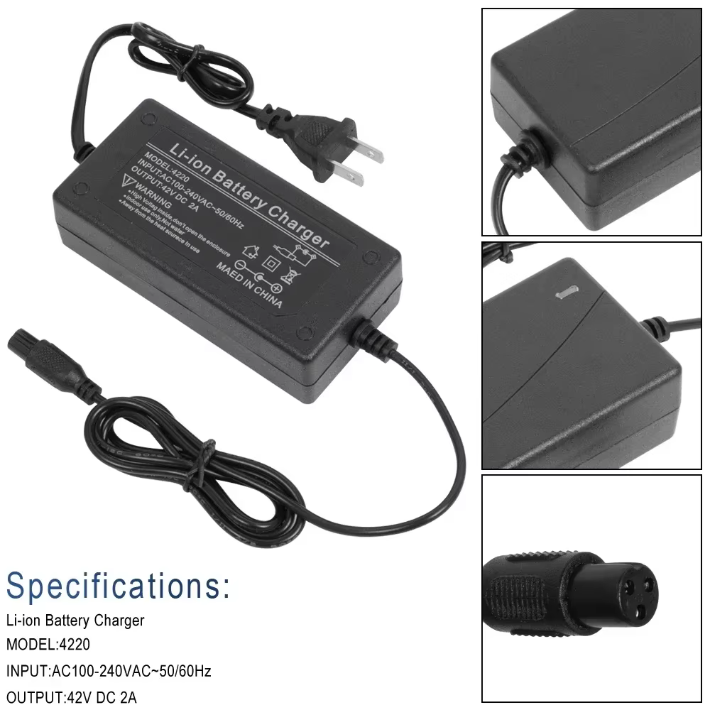 Chargeur de batterie pour vélo électrique Hoverboard 42v 2A