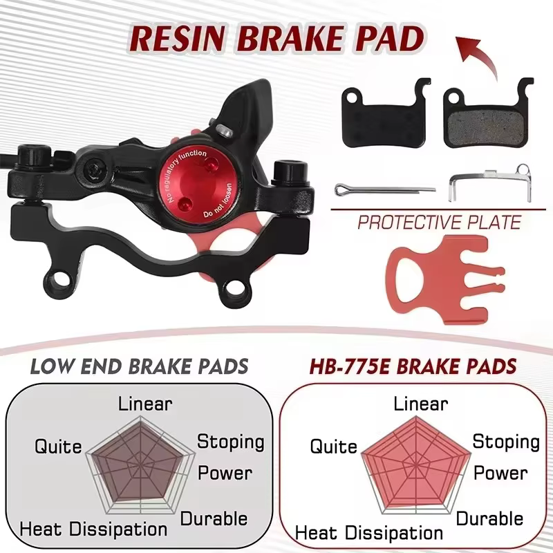 ZOOM HB-775E E-BIKE jeu de freins à disque hydrauliques Scooter électrique vtt vélo mise hors tension contrôle Pistons huile gauche avant droit frein