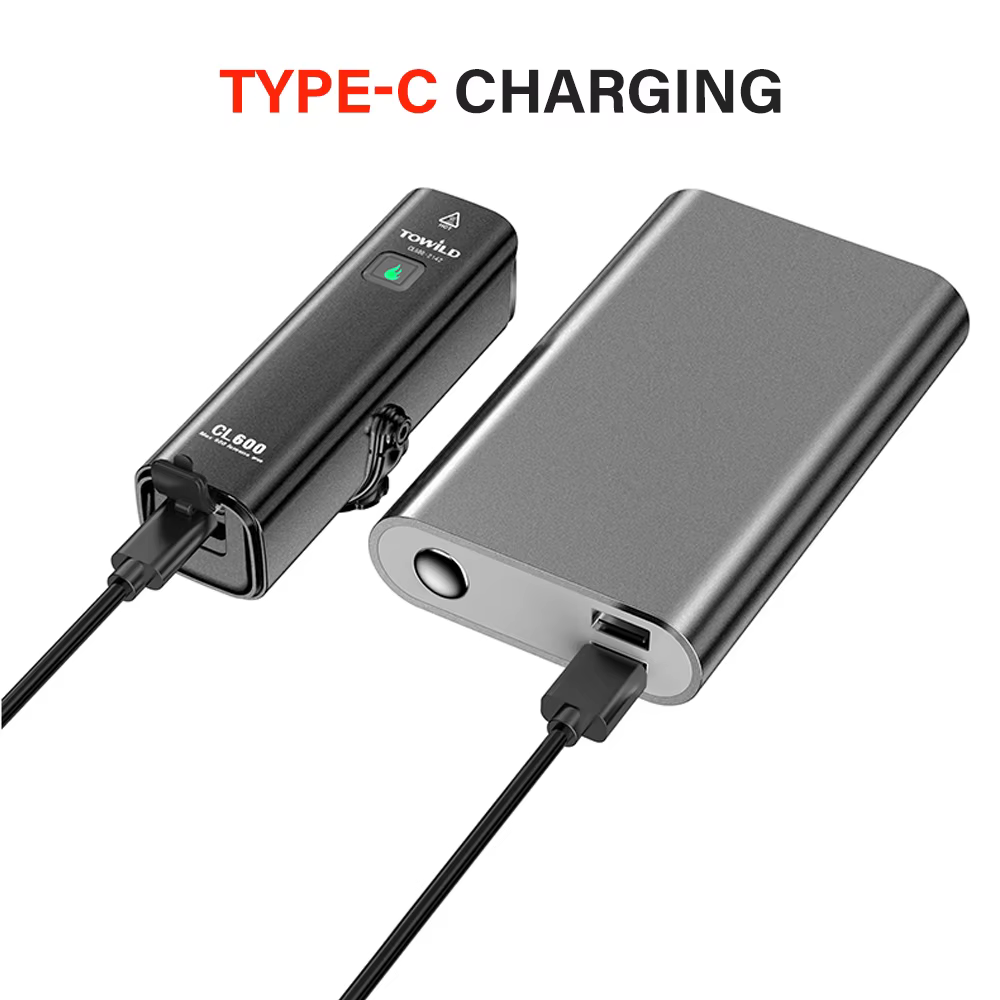 TOWILD CL600S vélo lumière avant lampe 600 lumens USB Rechargeable LED 2600mAh