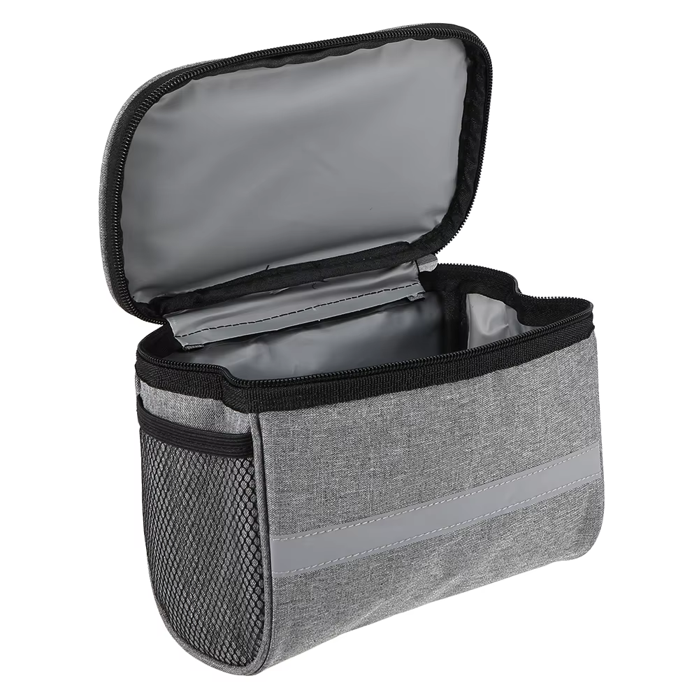 Sac de guidon de vélo isolé avec bande de coulée
