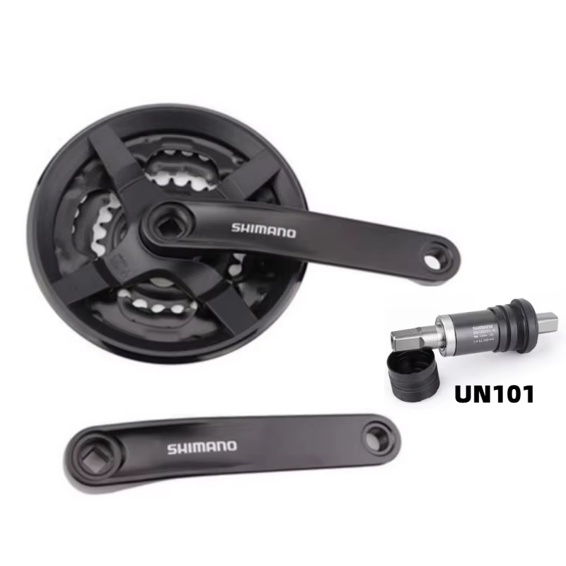 Groupe de pédalier SHIMANO TOURNEY TY - VTT comprenant FC-TY301 42T/48T-170mm/175mm 3x8/7/6 vitesses et boîtier