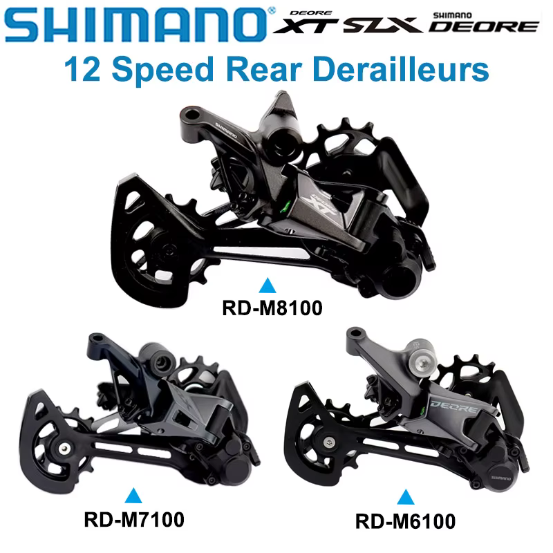 SHIMANO DEORE SLX XT RD M6100 M7100 M7120 M8100 M8120 dérailleur arrière VTT vtt 12 vitesses 24