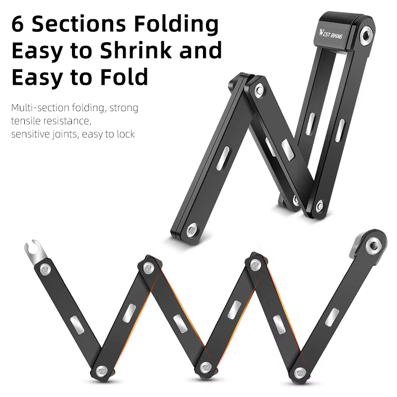WEST BIKING – serrure de vélo pliable Anti-vol