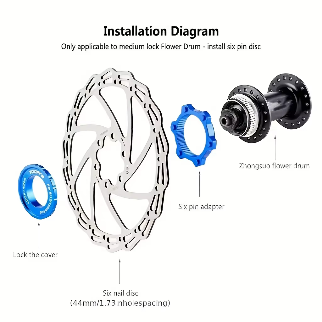 Adaptateur de moyeu de vélo à 6 trous