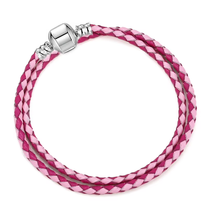Cadeau pour la Saint-Valentin, sac à main en cuir tissé double couche multicolores en argent pur 925%, bijoux originaux faits à la main, accessoire pour femme