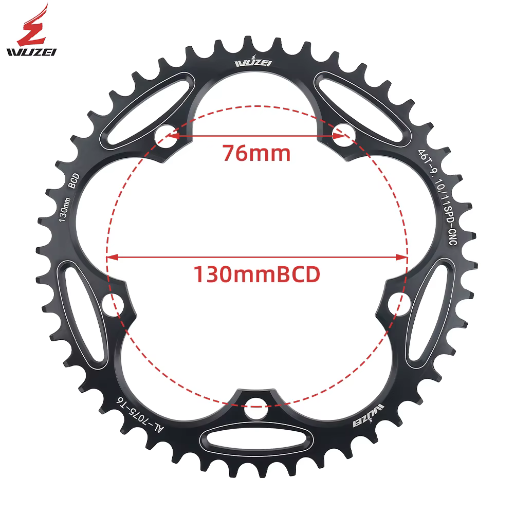 WUZEI vélo de route 110/130BCD plateau 36/38/40/42/44/46/48/50/52/54/56/58/60T 110BCD/130BCD route/doli de manivelle