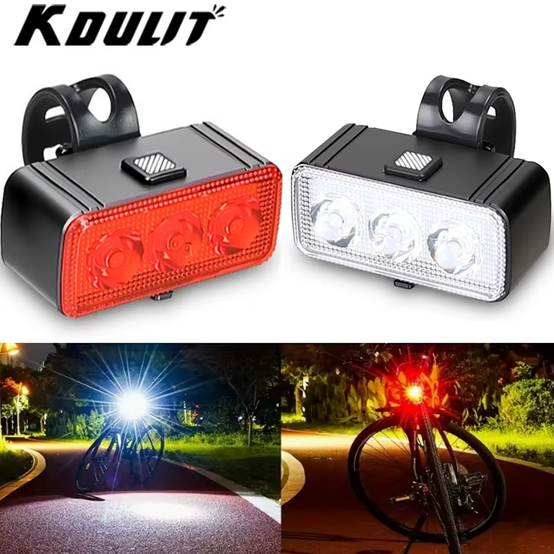 Éclairage de vélo feux avant et arrière et ensemble lampe