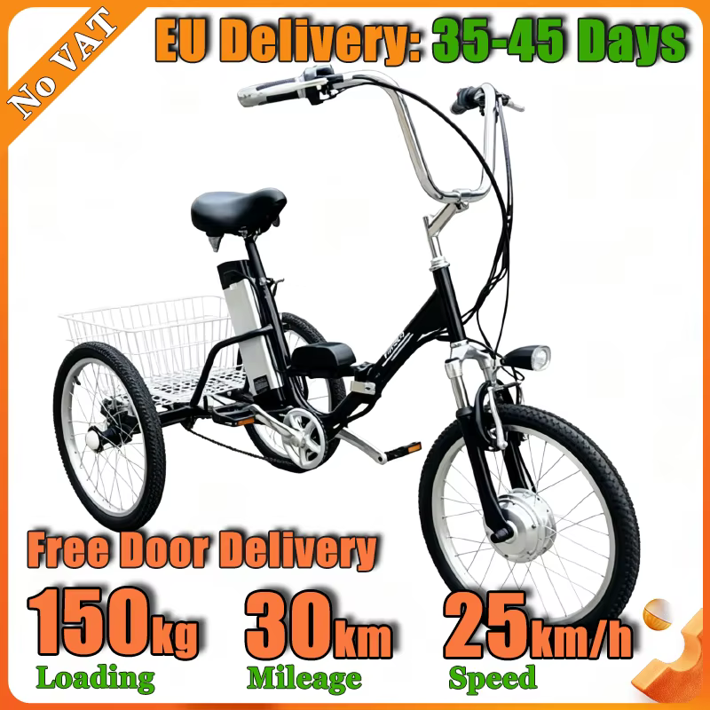 Vélo électrique pliable pour adultes de 20 pouces à 3 roues