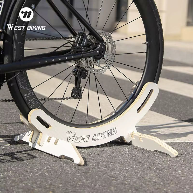 WEST BIKING – support de stationnement réglable en bois pour vélo d'intérieur, support de vélo de route et vtt, largeur des pneus 20C-30C/1.9-2.2 pouces