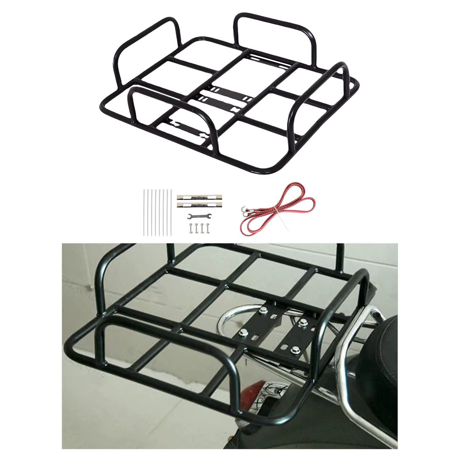 Porte-bagages en fer, panier de vélo
