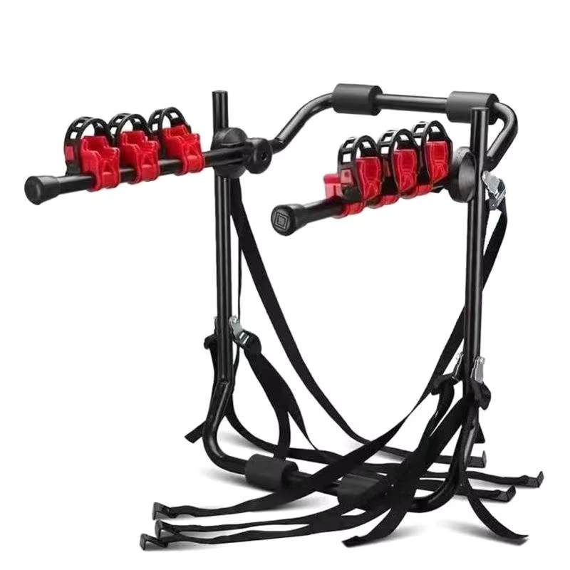 Support de fixation universel pour vélo sur toit de voiture, 2 pièces, antidérapant, robuste, pour les excursions sportives en plein air