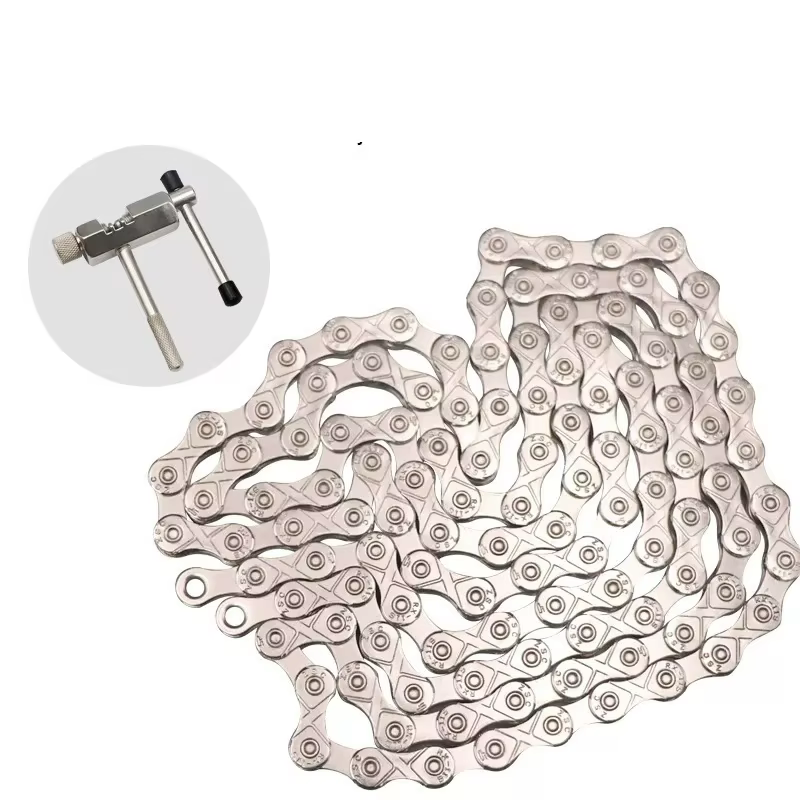 Chaîne de vélo 116L 8 9 10 11 12 vitesses argent